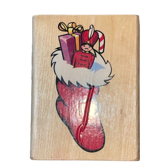 Canadian Maple Collections Christmas Stocking Gifts Toys Rubber Stamp. - Picture 3 of 4